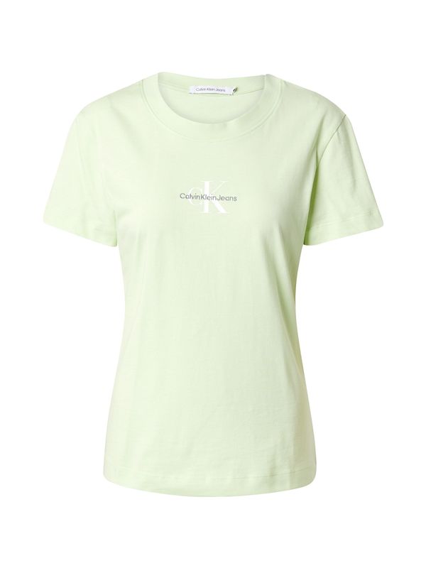 Calvin Klein Jeans Calvin Klein Jeans Тениска  тъмносиво / светлозелено / бяло