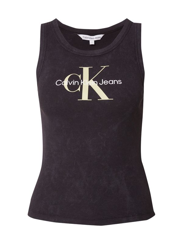 Calvin Klein Jeans Calvin Klein Jeans Топ  светложълто / черно