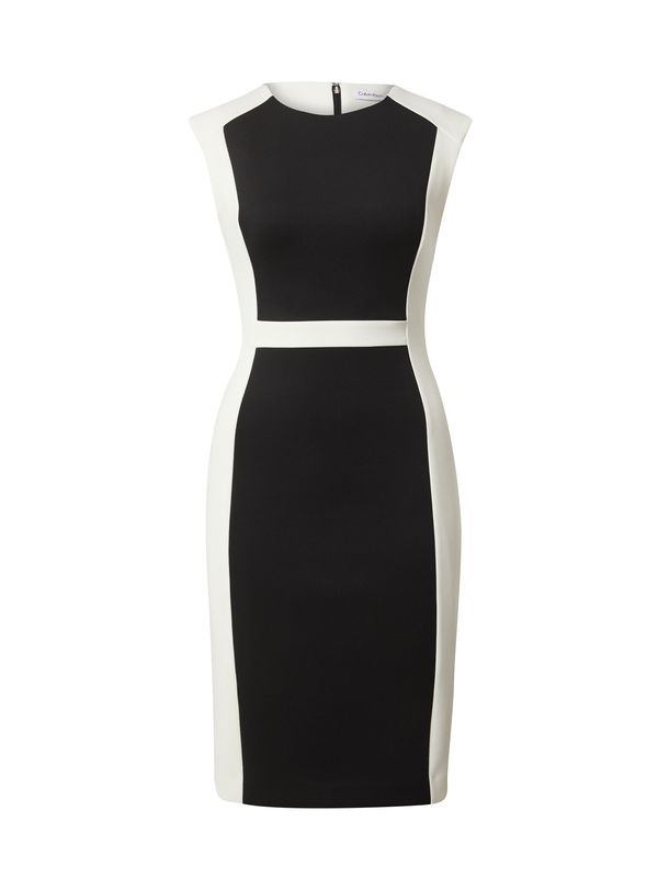 Calvin Klein Calvin Klein Рокля с права кройка  черно / бяло