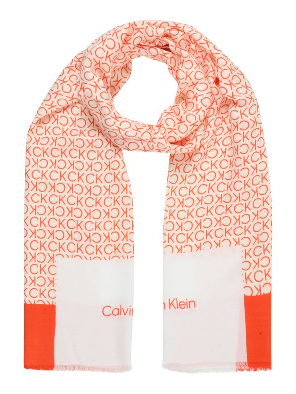 Calvin Klein Calvin Klein Шал  светлобежово / тъмно коралово / бяло