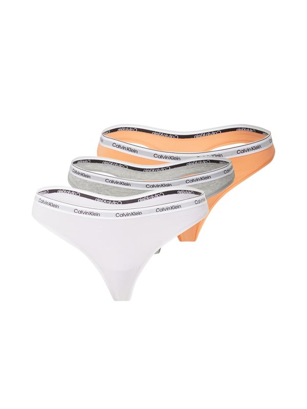Calvin Klein Calvin Klein Стринг  сив меланж / пастелнолилаво / кайсия / черно