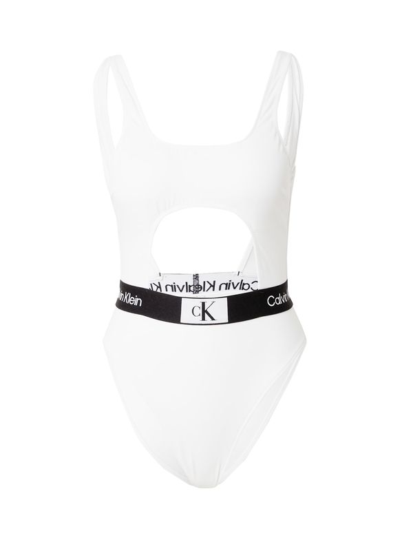 Calvin Klein Swimwear Calvin Klein Swimwear Бански костюм  черно / мръсно бяло