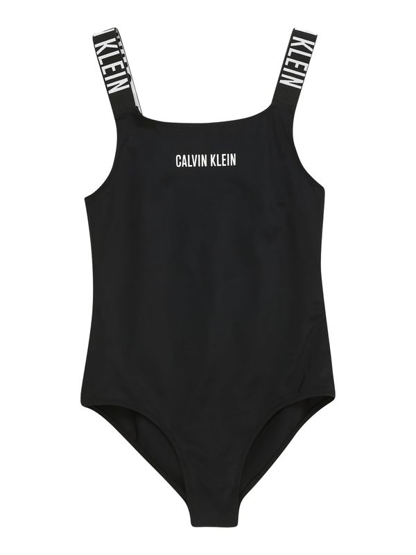Calvin Klein Swimwear Calvin Klein Swimwear Бански костюм 'Intense Power'  черно / бяло