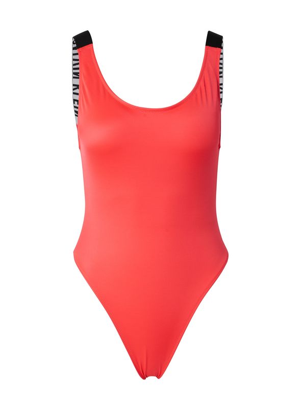 Calvin Klein Swimwear Calvin Klein Swimwear Бански костюм  сиво / червено / черно