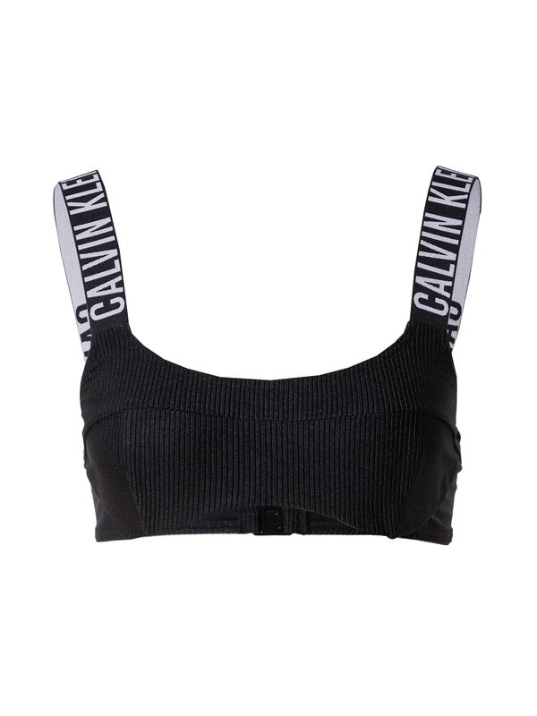 Calvin Klein Swimwear Calvin Klein Swimwear Горнище на бански 'Intense Power'  светлосиво / черно