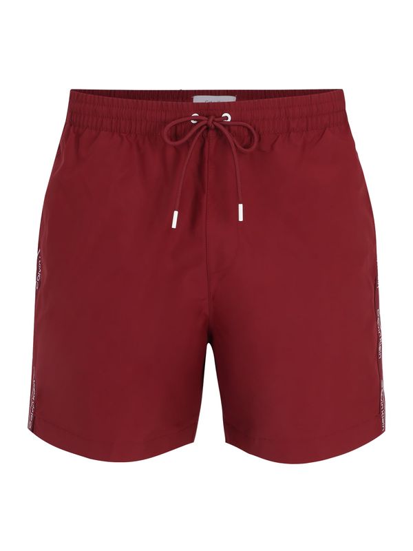 Calvin Klein Swimwear Calvin Klein Swimwear Шорти за плуване  бургундово червено / бяло