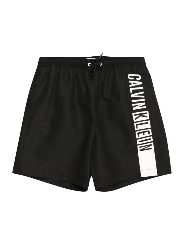 Calvin Klein Swimwear Calvin Klein Swimwear Шорти за плуване 'Intense Power'  черно / бяло