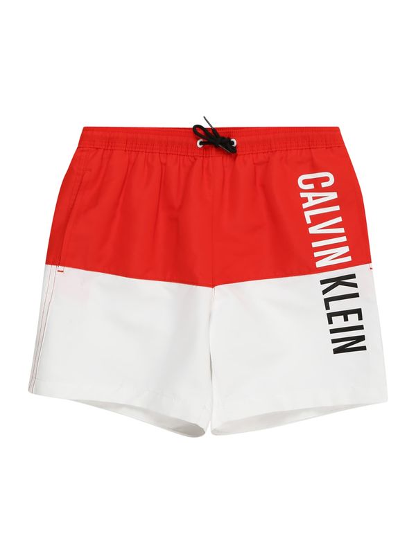 Calvin Klein Swimwear Calvin Klein Swimwear Шорти за плуване 'Intense Power '  червено / черно / бяло