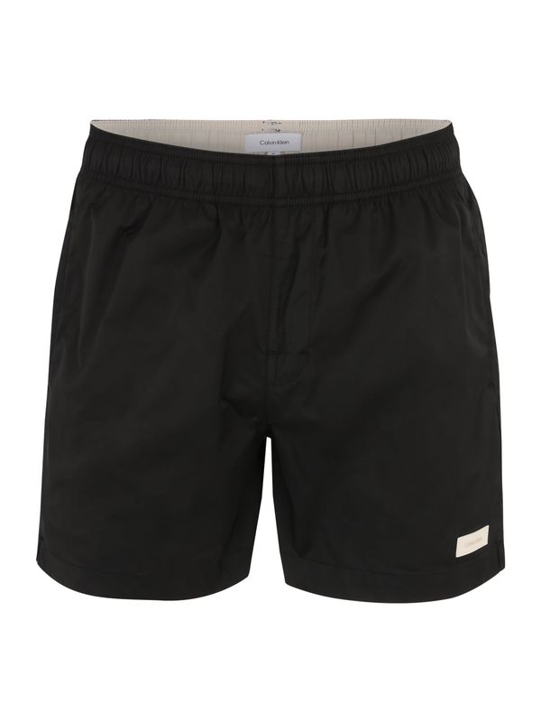 Calvin Klein Swimwear Calvin Klein Swimwear Шорти за плуване 'Meta Essentials'  черно / бяло