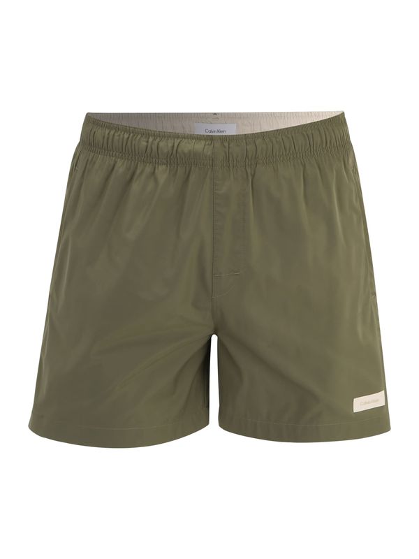 Calvin Klein Swimwear Calvin Klein Swimwear Шорти за плуване 'META ESSENTIALS'  каки / бяло