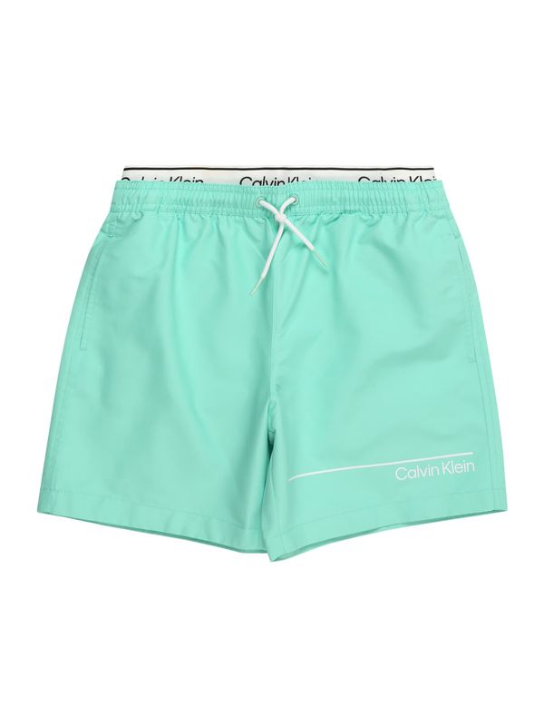 Calvin Klein Swimwear Calvin Klein Swimwear Шорти за плуване 'Meta Legacy'  мента / черно / бяло