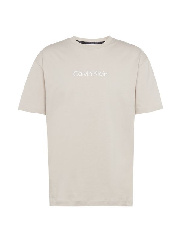 Calvin Klein Calvin Klein Тениска 'HERO'  сиво-бежово / бяло