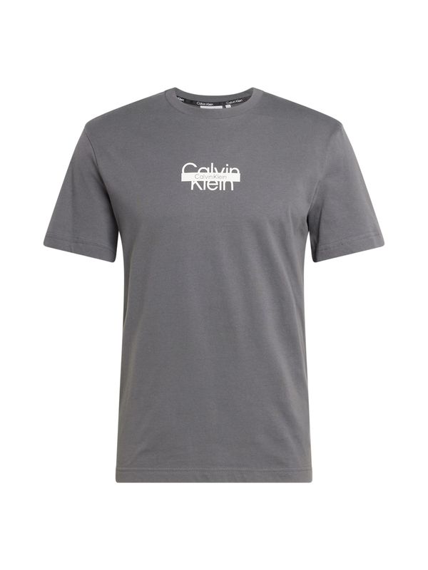 Calvin Klein Calvin Klein Тениска  тъмносиво / бяло