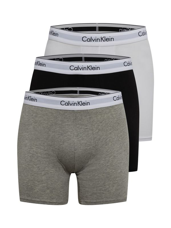 Calvin Klein Underwear Calvin Klein Underwear Боксерки  сив меланж / черно / бяло