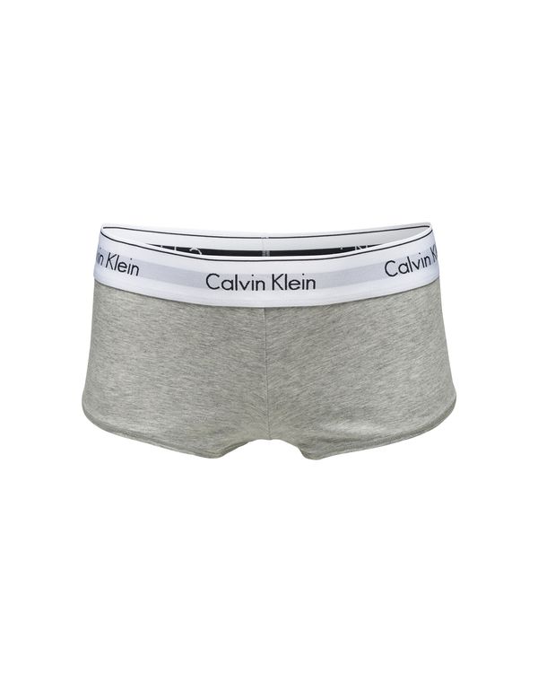 Calvin Klein Underwear Calvin Klein Underwear Дамски бикини 'Boyshort'  сив меланж / черно / бяло