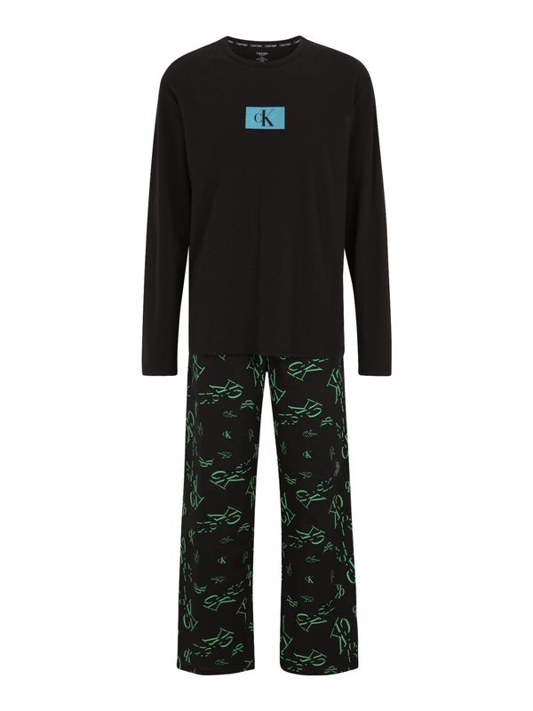Calvin Klein Underwear Calvin Klein Underwear Дълга пижама  синьо / зелено / черно
