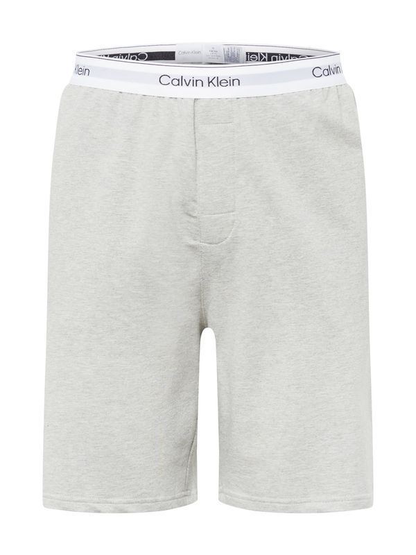 Calvin Klein Underwear Calvin Klein Underwear Панталон пижама  сиво / сив меланж / черно / бяло
