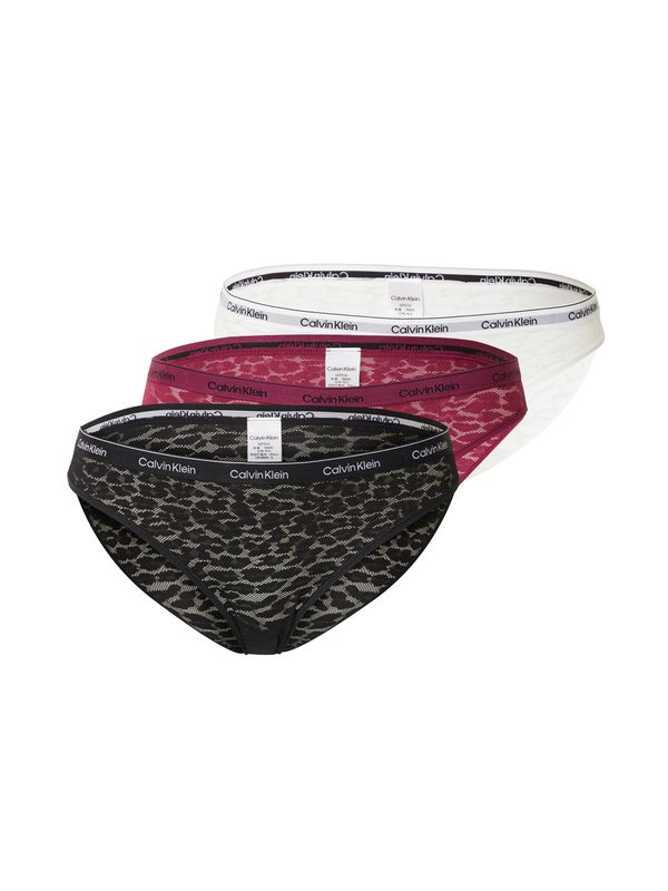 Calvin Klein Underwear Calvin Klein Underwear Слип  сиво / бургундово червено / черно / бяло