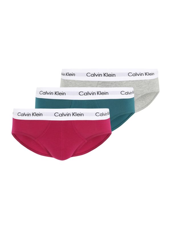Calvin Klein Underwear Calvin Klein Underwear Слип  сиво / смарагдово зелено / червено / бяло