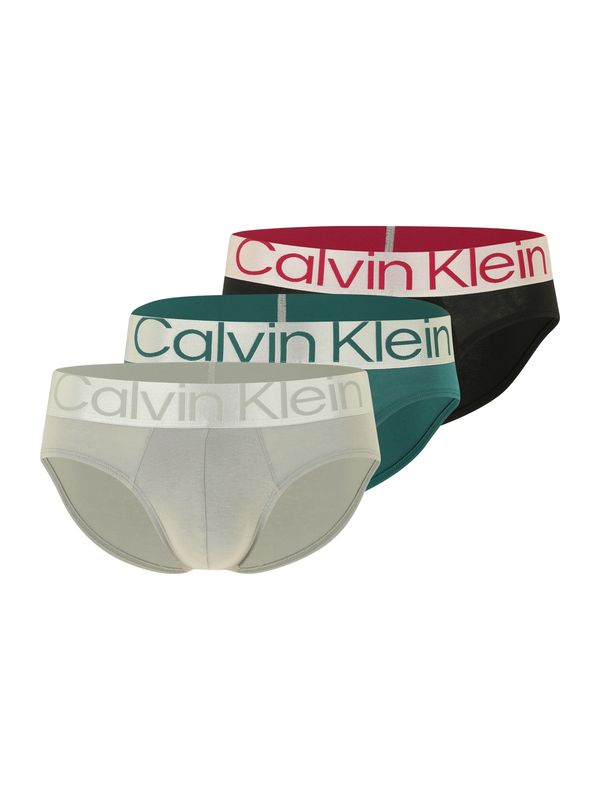 Calvin Klein Underwear Calvin Klein Underwear Слип  светлосиво / смарагдово зелено / черешово червено / черно