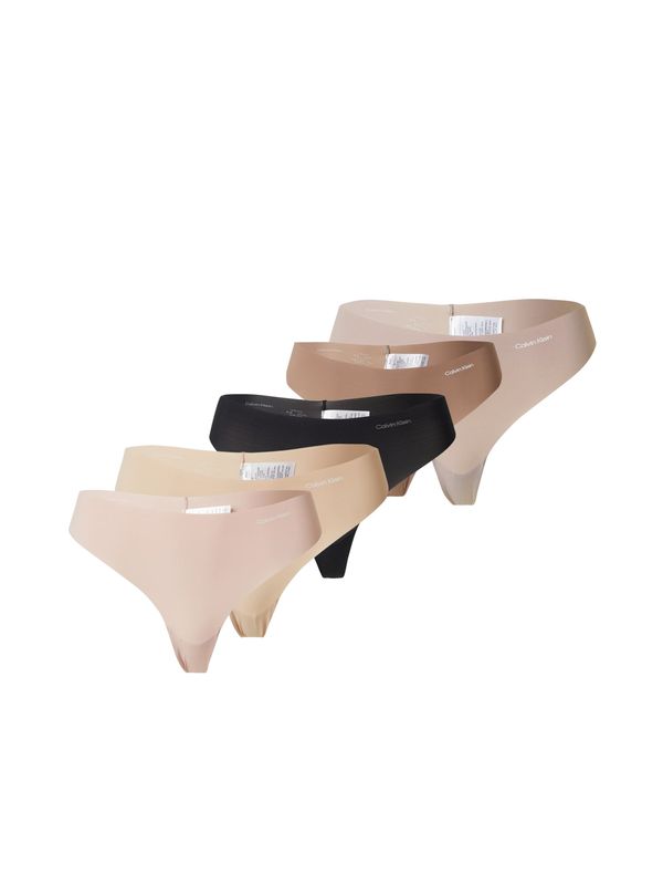 Calvin Klein Underwear Calvin Klein Underwear Стринг  бежово / светлобежово / тъмнобежово / черно