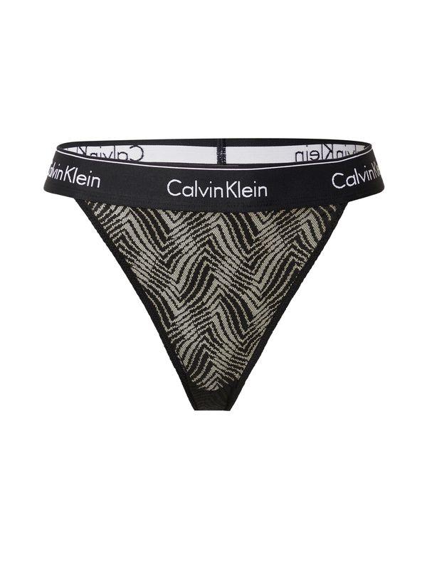 Calvin Klein Underwear Calvin Klein Underwear Стринг  черно / бяло
