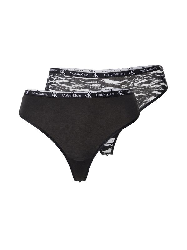 Calvin Klein Underwear Calvin Klein Underwear Стринг  черно / бяло