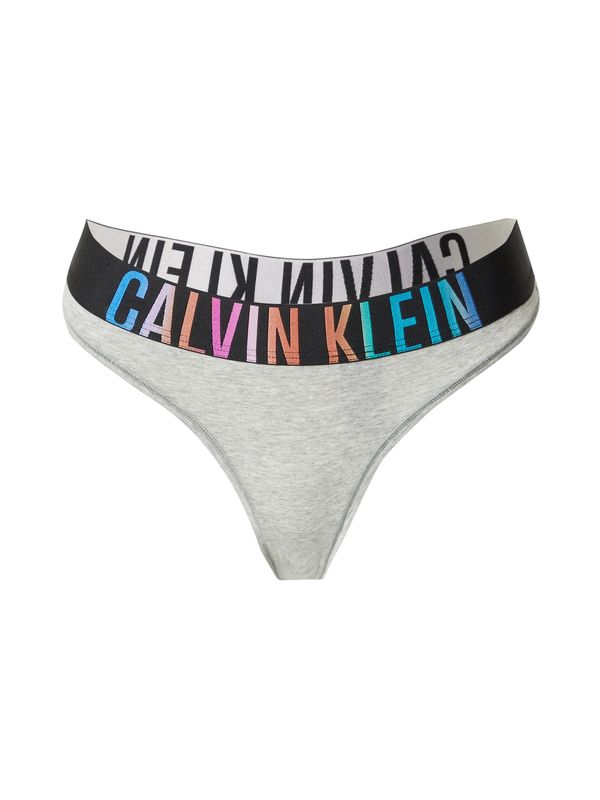 Calvin Klein Underwear Calvin Klein Underwear Стринг 'Intense Power Pride'  лазурно синьо / сив меланж / оранжево / черно