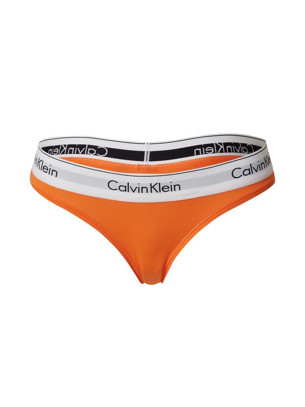 Calvin Klein Underwear Calvin Klein Underwear Стринг  оранжево / черно / бяло