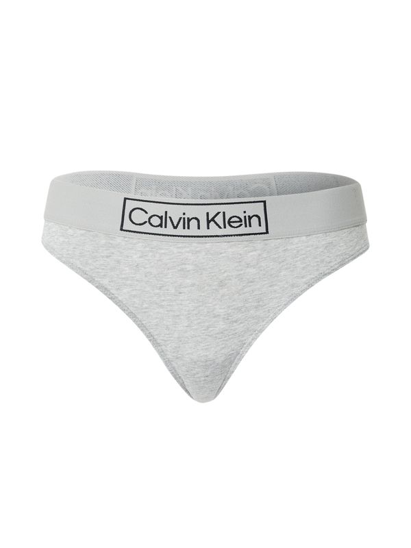 Calvin Klein Underwear Calvin Klein Underwear Стринг  сив меланж / черно