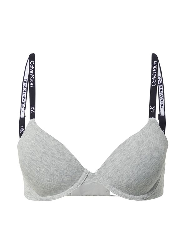 Calvin Klein Underwear Calvin Klein Underwear Сутиен 'Demi'  сив меланж / черно / бяло