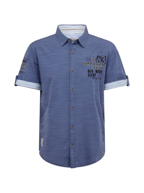 CAMP DAVID CAMP DAVID Риза  нейви синьо / черно / бяло