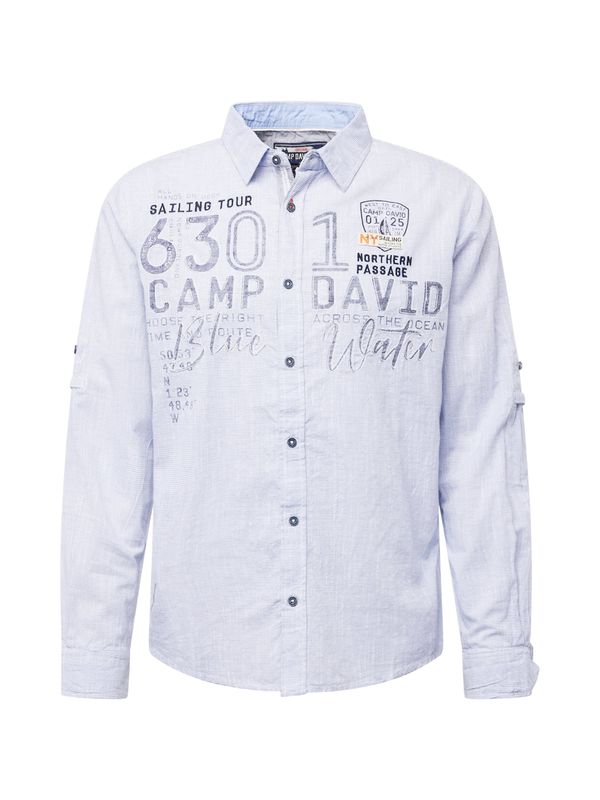 CAMP DAVID CAMP DAVID Риза  нейви синьо / светлосиньо / светлосиво / бяло