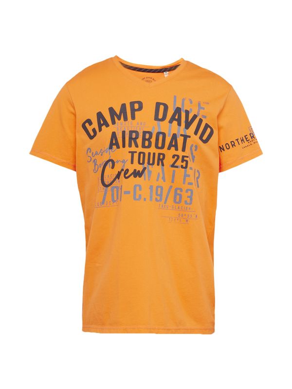 CAMP DAVID CAMP DAVID Тениска 'Alaska Ice Tour'  нейви синьо / опушено синьо / оранжево