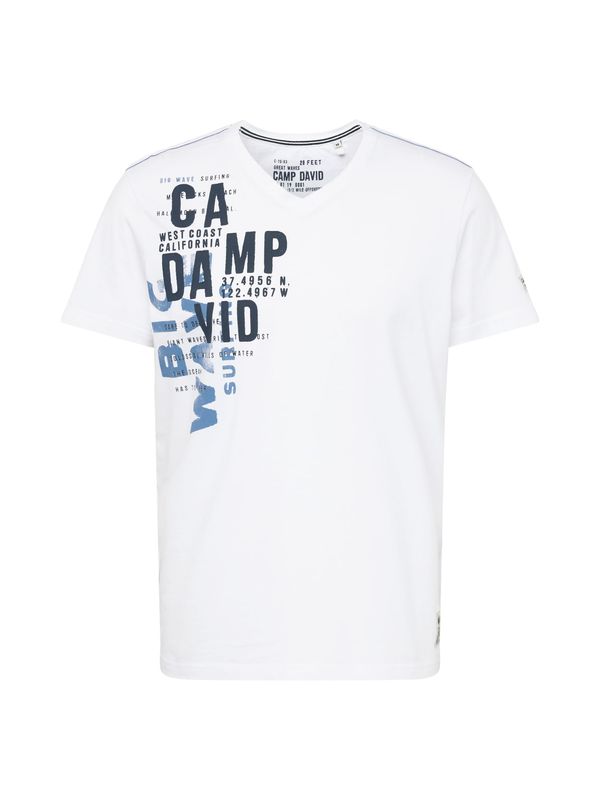 CAMP DAVID CAMP DAVID Тениска  гълъбово синьо / черно / бяло