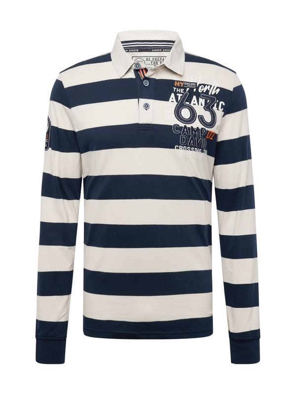 CAMP DAVID CAMP DAVID Тениска  нейви синьо / оранжево / черно / бяло