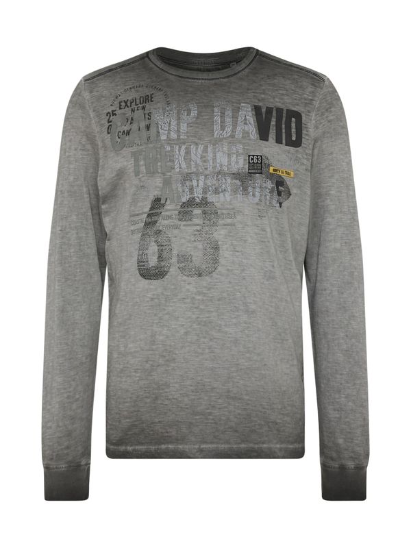 CAMP DAVID CAMP DAVID Тениска  сиво / черно