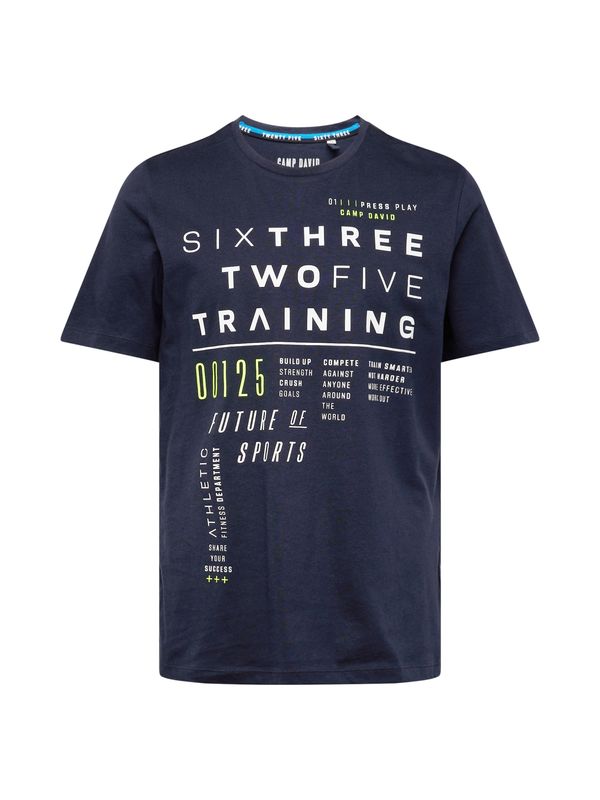 CAMP DAVID CAMP DAVID Тениска  светлозелено / черно / бяло