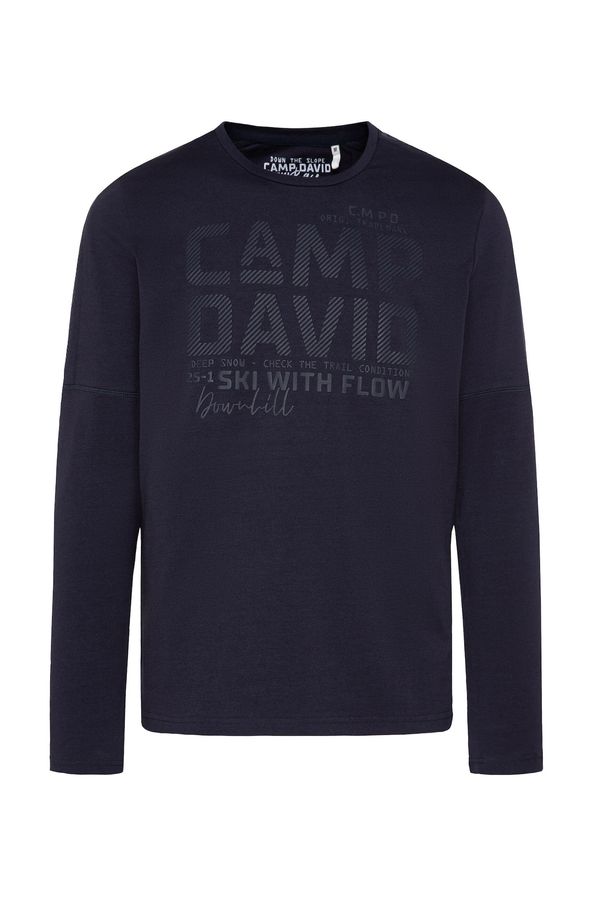 CAMP DAVID CAMP DAVID Тениска  тъмносиньо / бяло