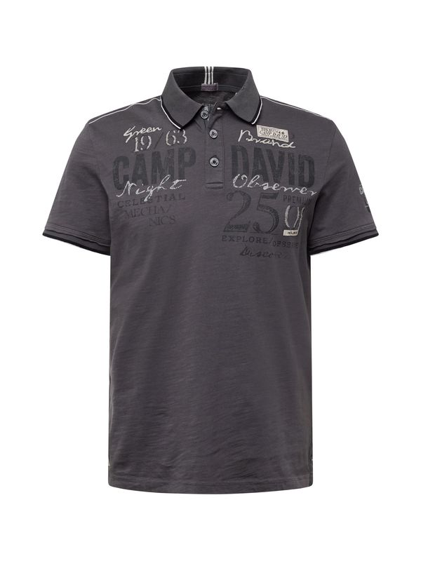 CAMP DAVID CAMP DAVID Тениска  тъмносиво / черно / бяло