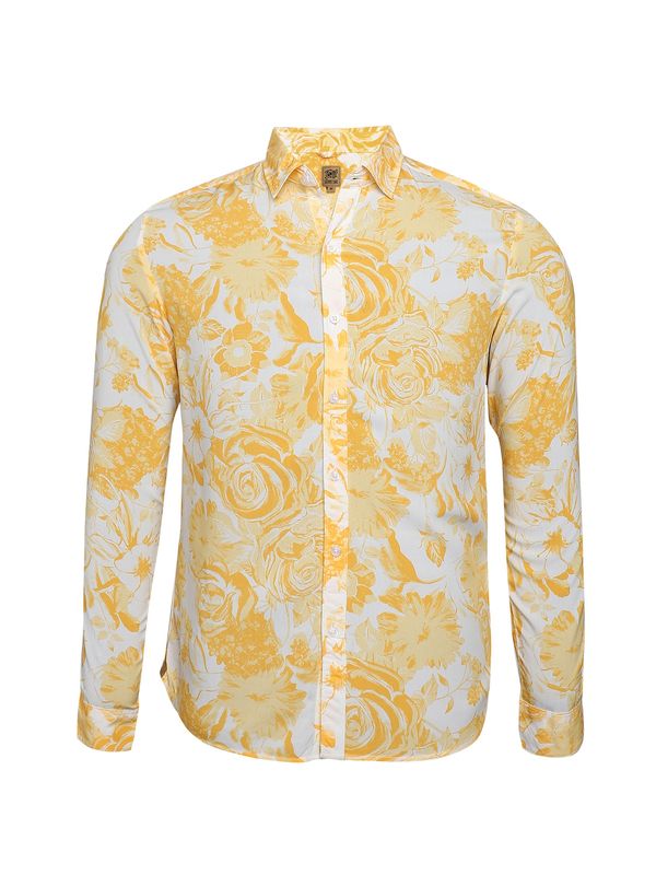 Campus Sutra Campus Sutra Риза ' Brayden '  жълто / бяло