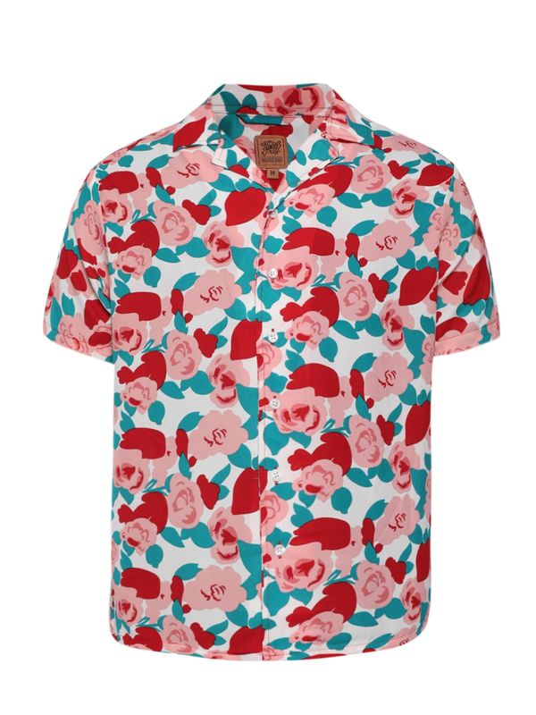 Campus Sutra Campus Sutra Риза ' Dean '  зелено / червено / светлочервено / бяло