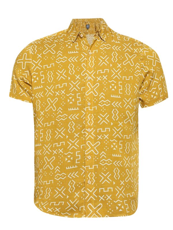 Campus Sutra Campus Sutra Риза ' Everett '  жълто / бяло