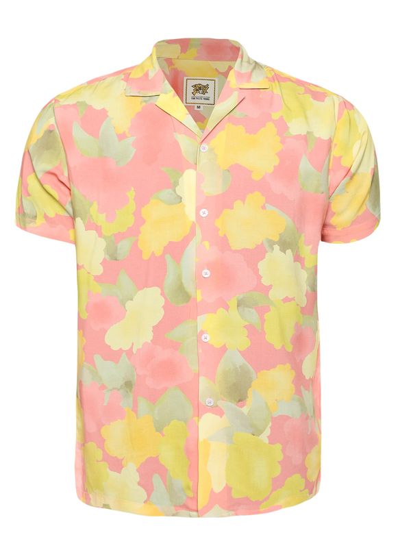 Campus Sutra Campus Sutra Риза 'Jayce'  светложълто / светлозелено / мандарина / сьомга