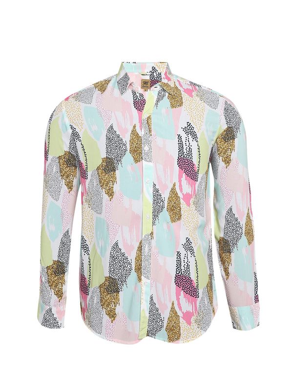 Campus Sutra Campus Sutra Риза 'Jesse'  светлосиньо / светлозелено / оранжево / светлорозово / бяло