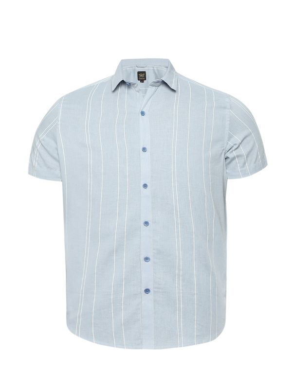 Campus Sutra Campus Sutra Риза ' Kaiden '  синьо / бяло