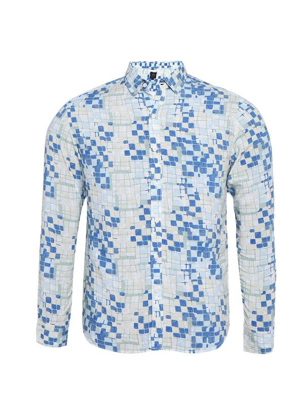 Campus Sutra Campus Sutra Риза 'Landon '  синьо меланж