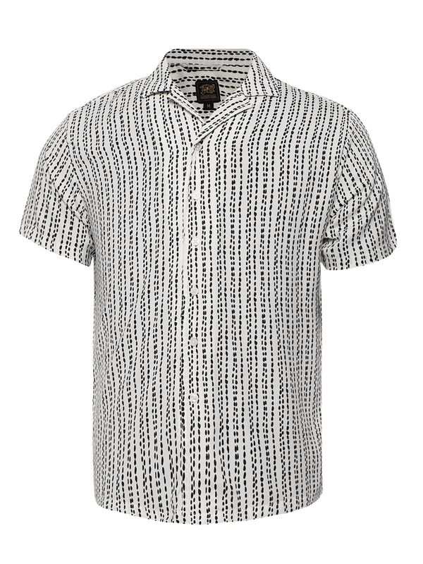 Campus Sutra Campus Sutra Риза 'Malachi'  черно / бяло