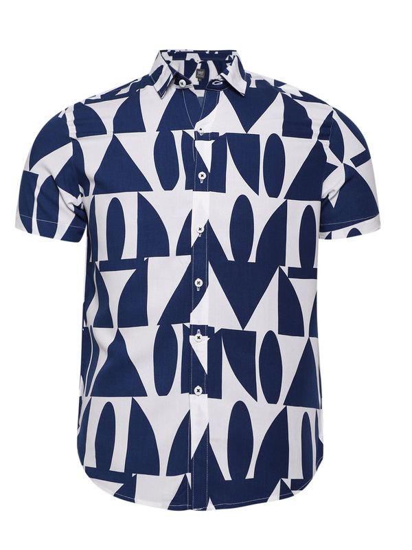 Campus Sutra Campus Sutra Риза 'Nolan'  морскосиньо / бяло