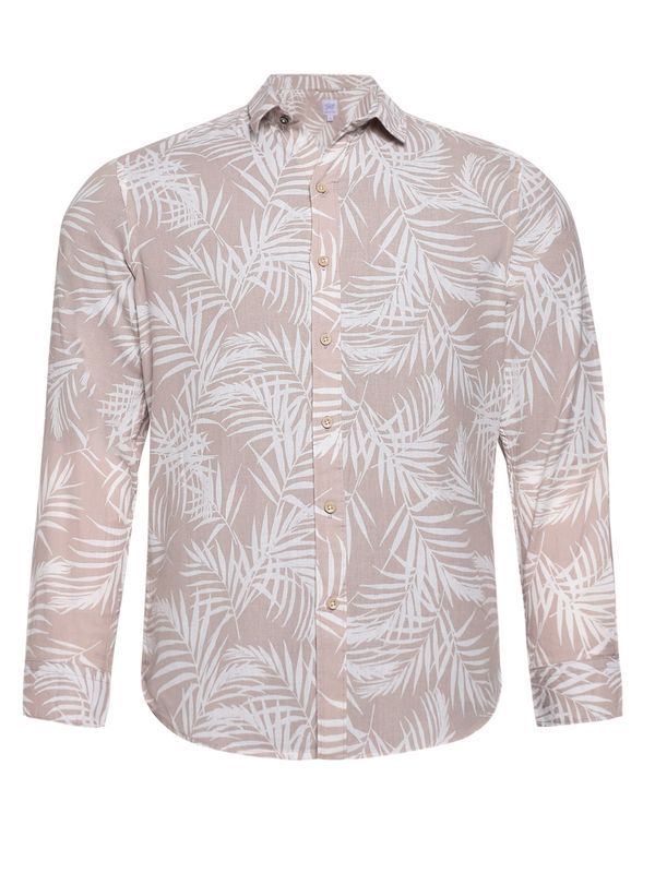 Campus Sutra Campus Sutra Риза 'Roman'  бежово / бяло